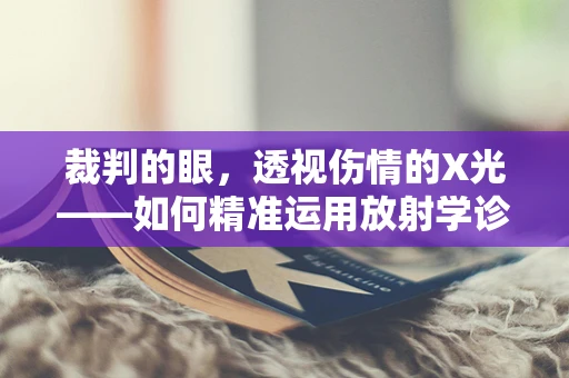 裁判的眼，透视伤情的X光——如何精准运用放射学诊断运动员伤情？